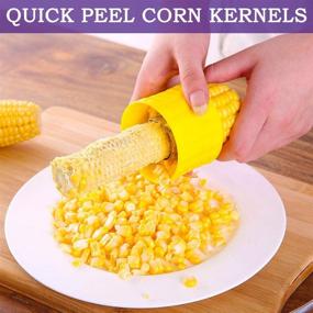 img 1 attached to Cob Corn Stripper: Efficient Stainless Steel Corn Stripping Tool for Quick Kernel Removal - A Must-Have Corn Peeler and Cutter for Your Kitchen!