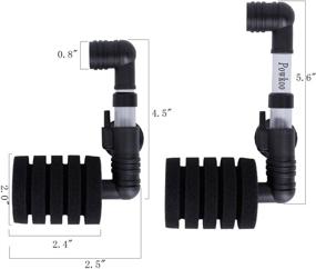 img 3 attached to Efficient Sponge Filter Foam 🐠 for 1-5 Gallon Fish Tanks by Powkoo