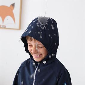 img 1 attached to SHIBASHAN Kids Waterproof Jackets: Lightweight Windbreaker Rain Coats for Boys and Girls, Perfect for Outdoor Adventures
