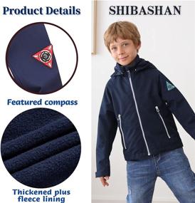 img 3 attached to SHIBASHAN Kids Waterproof Jackets: Lightweight Windbreaker Rain Coats for Boys and Girls, Perfect for Outdoor Adventures