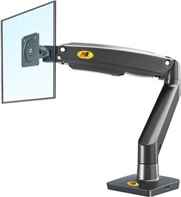 img 4 attached to NB North Bayou F100A-B Full Motion Monitor Arm: Swivel, Gas Spring, Height Adjustable Stand for 22''-35'' Monitors - Ultra Wide Long Arm with 6.6-26.4lbs Capacity