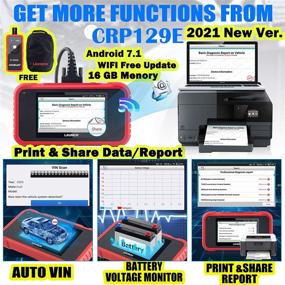 img 2 attached to 🚀 LAUNCH OBD2 Scanner CRP129E 2021: New Diagnostic Tool with WiFi, Android 7.0, and Free Updates