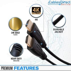 img 3 attached to 🔌 Премиум Золоченый HDMI-кабель 4K 50FT - Аудио и сетевой возврат, 2160p - совместим с ТВ, DVD, PS4, Xbox, Bluray (Черный)
