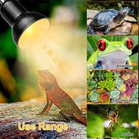 img 2 attached to 🐢 Reptile Heat Lamps: Turtle Lamp with UVA/UVB for Aquarium Tanks - 360° Rotatable Basking Lamp with Clamp, Ideal for Lizards, Turtles, Snakes & Aquatic Plants - Includes 2 Heat Bulbs (E27,110V)