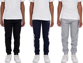 img 3 attached to 👖 Hind 3 Pack Sweatpants: Athletic Blue, Heather Black - Premium Boys' Clothing