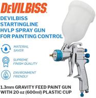 devilbiss startingline hvlp spray gun: precision painting control with 1.3mm gravity feed and 600ml cup logo