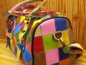 img 1 attached to 👜 Stylish Multi-Color Leather Shoulder Handbag for Women - Women's Handbags & Wallets