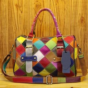 img 2 attached to 👜 Stylish Multi-Color Leather Shoulder Handbag for Women - Women's Handbags & Wallets