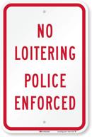 no loitering enforced smartsign reflective logo