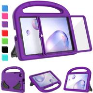 📱 avawo kids case for samsung galaxy tab a 8.4 (2020) sm-t307 - purple, shock proof convertible stand, built-in screen protector - lightweight & kid-friendly! logo