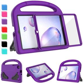 img 4 attached to 📱 AVAWO Kids Case for Samsung Galaxy Tab A 8.4 (2020) SM-T307 - Purple, Shock Proof Convertible Stand, Built-in Screen Protector - Lightweight & Kid-Friendly!