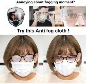 img 1 attached to 💨 2 Pack Anti Fog Cloth for Glasses, Lenses & Mirrors - Nano Technology, Prevents Fogging, Effective Lens Cleaning Wipes