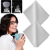 💨 2 pack anti fog cloth for glasses, lenses & mirrors - nano technology, prevents fogging, effective lens cleaning wipes logo