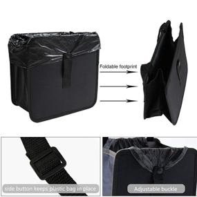 img 1 attached to 🚗 Carperipher Car Trash Can: Foldable, Waterproof, 1.6 Gallon Auto Garbage Bag Organizer - Perfect for Trucks, Vans, and SUVs