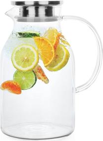 img 4 attached to 🥛 Golden Spoon Glass Pitcher with Microwave and Freezer Compatibility