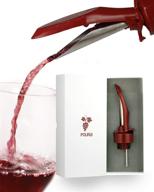 🍷 poura wine aerator pourer - innovative and patented open-close mechanism enhances wine aeration while pouring - red logo