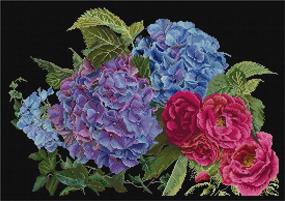 img 4 attached to Hydrangea Counted Cross Stitch Kit 15 25