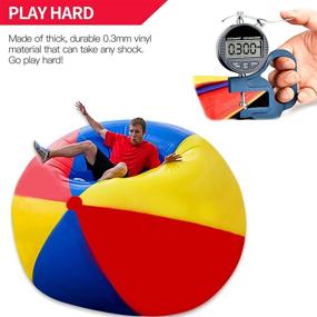 img 1 attached to 🏖️ Gigantic Inflatable Beach Ball by Novelty Place - Fun Pool Toy for Kids & Adults - Jumbo 5 Feet Size (60 Inches)