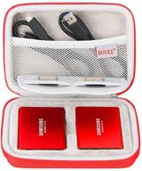 🔴 bovke 2-in-1 carrying case for samsung t5 t3 t1 portable ssd – red logo