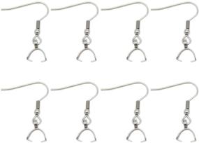 img 4 attached to 💍 XINGZI 50PCS Stainless Steel Earring Hooks - Jewelry Making Accessories for DIY Earrings (Silver)