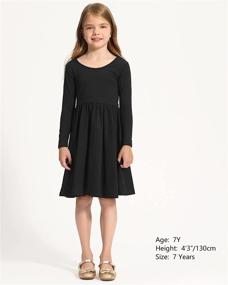 img 3 attached to STELLE Toddler Sleeve Casual 👗 Twirly Girls' Dresses: Trendy & Comfortable Clothing