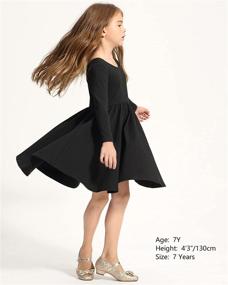 img 1 attached to STELLE Toddler Sleeve Casual 👗 Twirly Girls' Dresses: Trendy & Comfortable Clothing