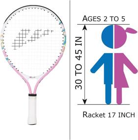 img 1 attached to 🎾 Weierfu Junior Tennis Racket for Kids Toddlers Starter Racket 17" - Lightweight Strung with Cover Bag