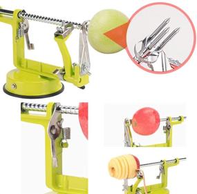 img 3 attached to 🍏 HouseMila Apple Peeler, Corer and Slicer - 3 in 1 Slinky Machine with Suction Base - Durable Heavy Duty Die Apple Peelers by HouseMila