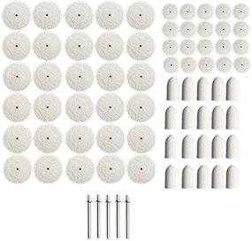 img 4 attached to Versatile Haobase 75pcs Felt Polishing Pad & Wheel Kit: Perfect for Precision Polishing with Point & Mandrel