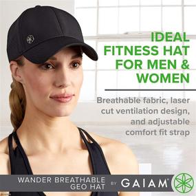 img 1 attached to 🧢 Gaiam Women's Breathable Ball Cap with Pre-Shaped Bill, Adjustable Size for Running