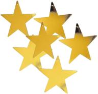 🌟 12" золотые вырубки звезд из картонной фольги - fun express gold star - упаковка из 12 логотип