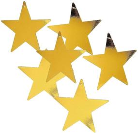 img 1 attached to 🌟 12" Gold Foil Cardboard Star Cutouts - Fun Express Gold Star - Pack of 12