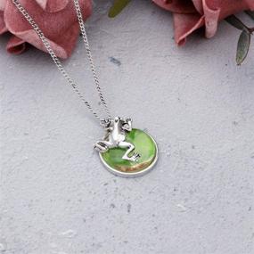 img 1 attached to 🐸 SEIRAA Frog Necklace - Green Frog Toad Pendant for Frog Enthusiasts: Unique Frogs Lover Gift and Frog-themed Jewelry