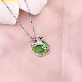 img 2 attached to 🐸 SEIRAA Frog Necklace - Green Frog Toad Pendant for Frog Enthusiasts: Unique Frogs Lover Gift and Frog-themed Jewelry