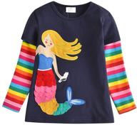 dxton winter crewneck t-shirt for toddler girls - clothing, tops, tees & blouses logo