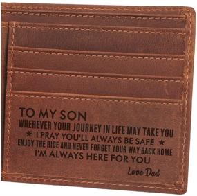 img 4 attached to 👨 Customized Engraved Men's Wallet Accessories for Father's Birthday: Personalized Daughter's Gifts - Card Cases, Money Organizers, and More