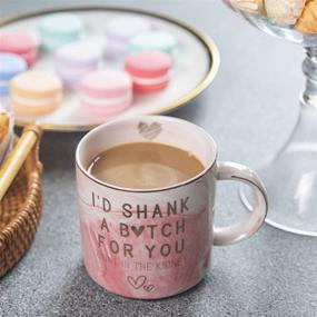 img 1 attached to 🎁 Top Birthday Presents for Women Best Friends - Hilarious Friendship Gift for Besties, BFFs, Sisters, Female Boss, Elder Sis, Sorority - Cute Pink Marble Coffee Mug, 11.5oz Cup for Coffee Lovers