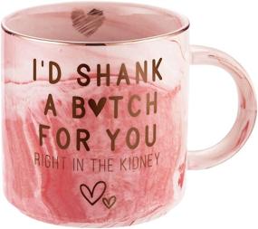 img 4 attached to 🎁 Top Birthday Presents for Women Best Friends - Hilarious Friendship Gift for Besties, BFFs, Sisters, Female Boss, Elder Sis, Sorority - Cute Pink Marble Coffee Mug, 11.5oz Cup for Coffee Lovers