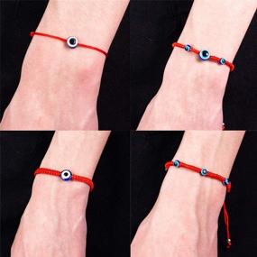 img 3 attached to Браслеты Kelistom Red Kabbalah Evil Eye Hamsa Hand Bracelets: Мощные амулеты дружбы для защиты