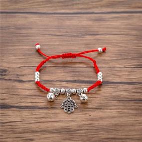 img 1 attached to Браслеты Kelistom Red Kabbalah Evil Eye Hamsa Hand Bracelets: Мощные амулеты дружбы для защиты