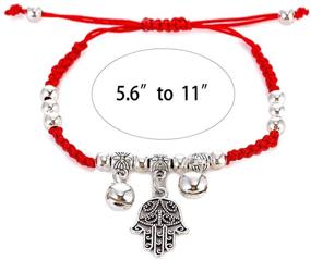 img 2 attached to Браслеты Kelistom Red Kabbalah Evil Eye Hamsa Hand Bracelets: Мощные амулеты дружбы для защиты