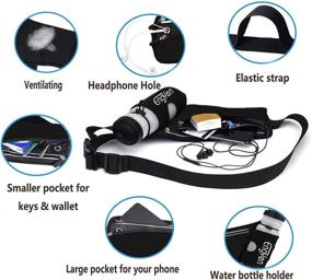 img 1 attached to 💼 EngYen Fanny Pack, Running Belt for Men and Women, Slim Waist Bag for Travel, Workout, Hiking, and Hydration, Runners Pouch, Perfect Holder to Carry Most Phone, Money, Key