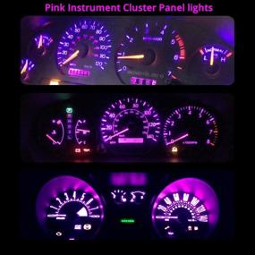 img 2 attached to 🎛️ High-Performance Super Pink Purple Instrument Cluster Panel Gauge Speedometer Tachometer Dash LED Bulb Lights Kits with Twist Sockets - Suitable for Ford F150 F250 F350 1992-1996 (Pack of 18)