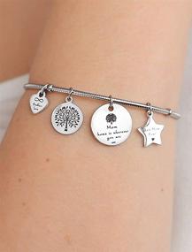 img 1 attached to Best Mom Ever Family Tree Charm Pendant Bracelet: Perfect Mother's Day Gift from Daughter/Son with Gift Box