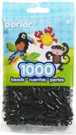 1000 pieces of perler black beads: ideal for crafting with kids logo