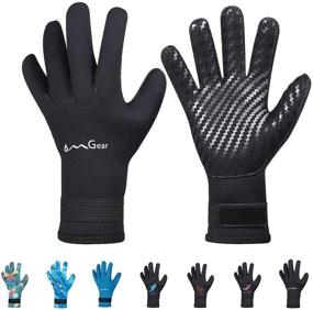 img 4 attached to 🧤 OMGear Neoprene Gloves - 3mm Flexible Thermal Wetsuit Gloves with Adjustable Waist Strap for Snorkeling, Scuba Diving, Surfing, Kayaking, Rafting, Spearfishing, and Sailing