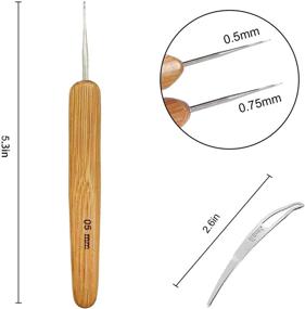 img 3 attached to Iceyyyy 6PCS Dreadlocks Crochet Hook Tool Set - Hair Extensions & Dreadlocks Needle Interlocking Tools