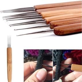 img 2 attached to Iceyyyy 6PCS Dreadlocks Crochet Hook Tool Set - Hair Extensions & Dreadlocks Needle Interlocking Tools