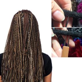 img 1 attached to Iceyyyy 6PCS Dreadlocks Crochet Hook Tool Set - Hair Extensions & Dreadlocks Needle Interlocking Tools