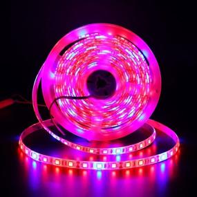 img 4 attached to 🌱 Xunata 16.4ft LED Grow Light Strip, SMD 5050 Waterproof Full Spectrum Red Blue 4:1 Rope Grow Light for Greenhouse Hydroponic Plant, 12V (IP67 Waterproof Tube, 4 Red:1 Blue)